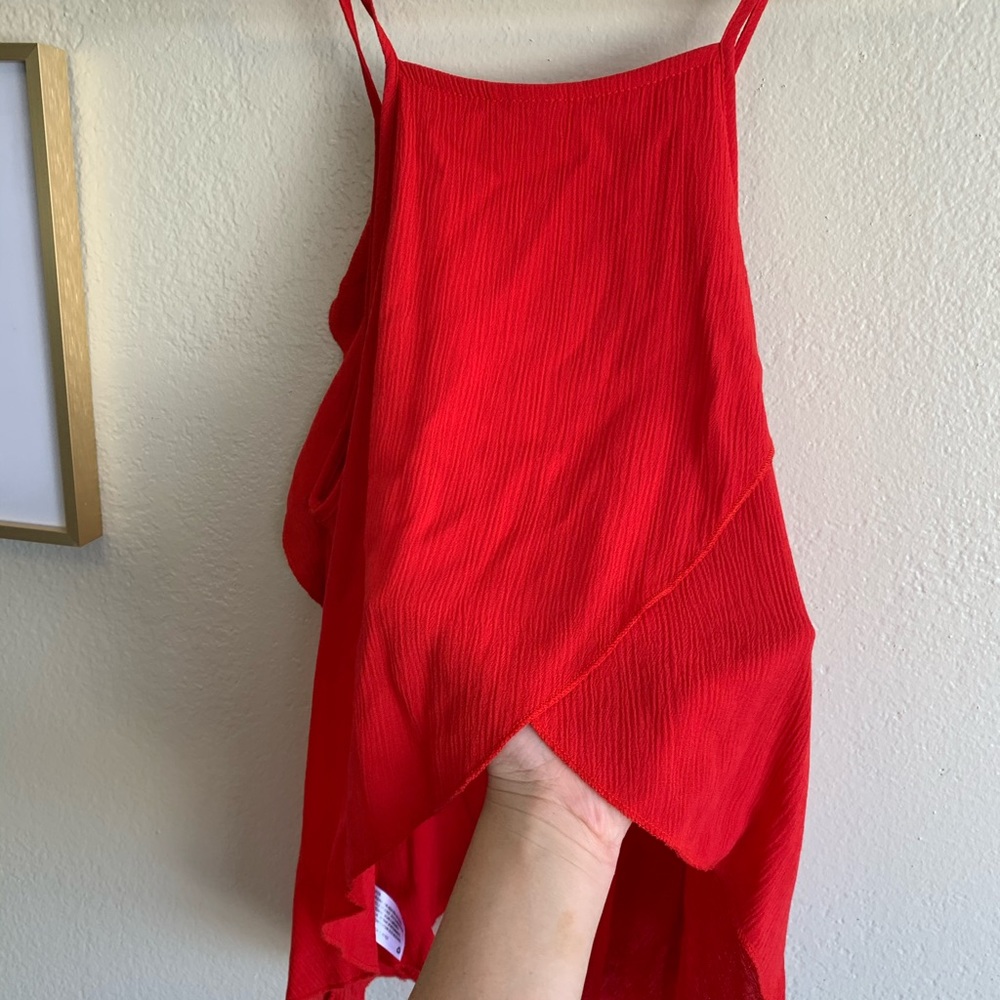 Red Flowy Tank - Picture 3 of 4